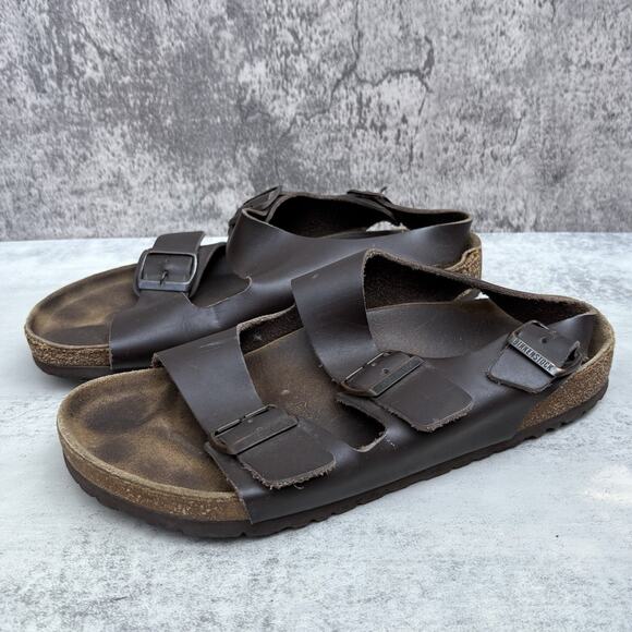 Birkenstock Milano Slingback Sandals Brown Leather Slip On EU 42 US 11 Betula - Picture 2 of 10